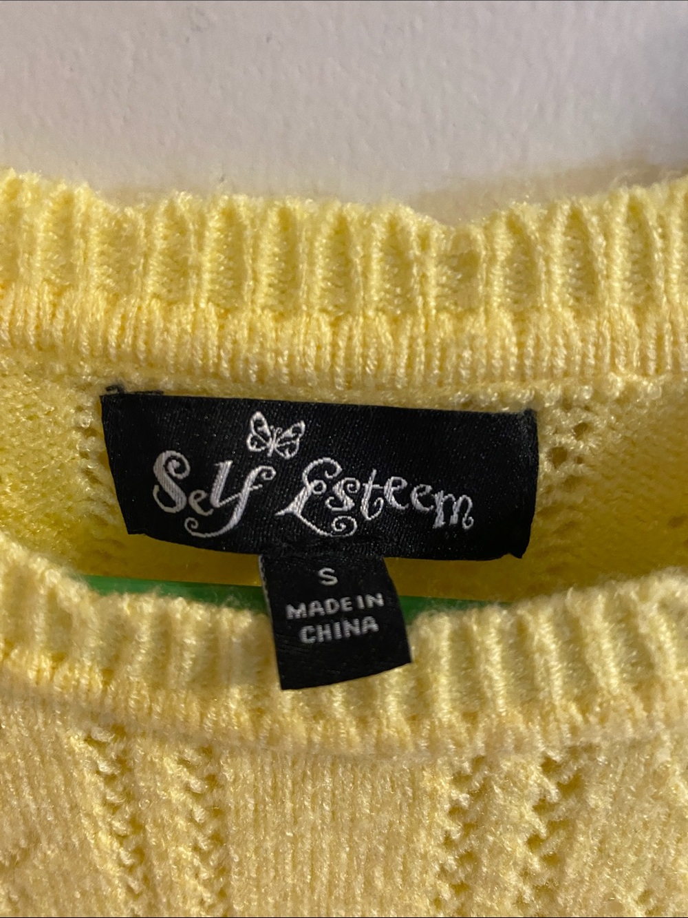 Yellow Spring Patterned Small Sweater - Picture 3 of 4